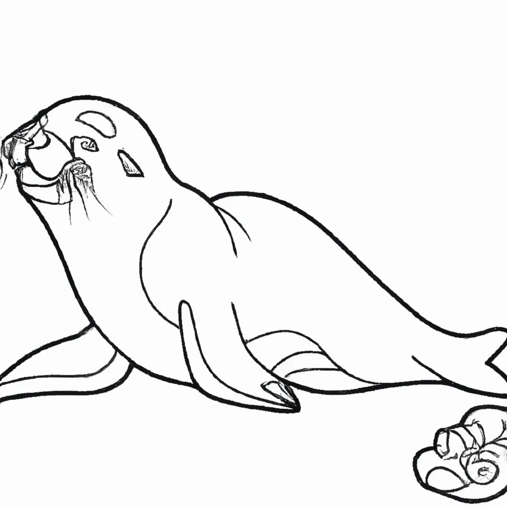 Desenho para criancas de desenhos foca