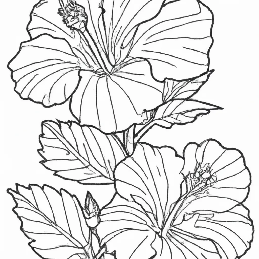 Desenho para criancas de desenhos hibisco