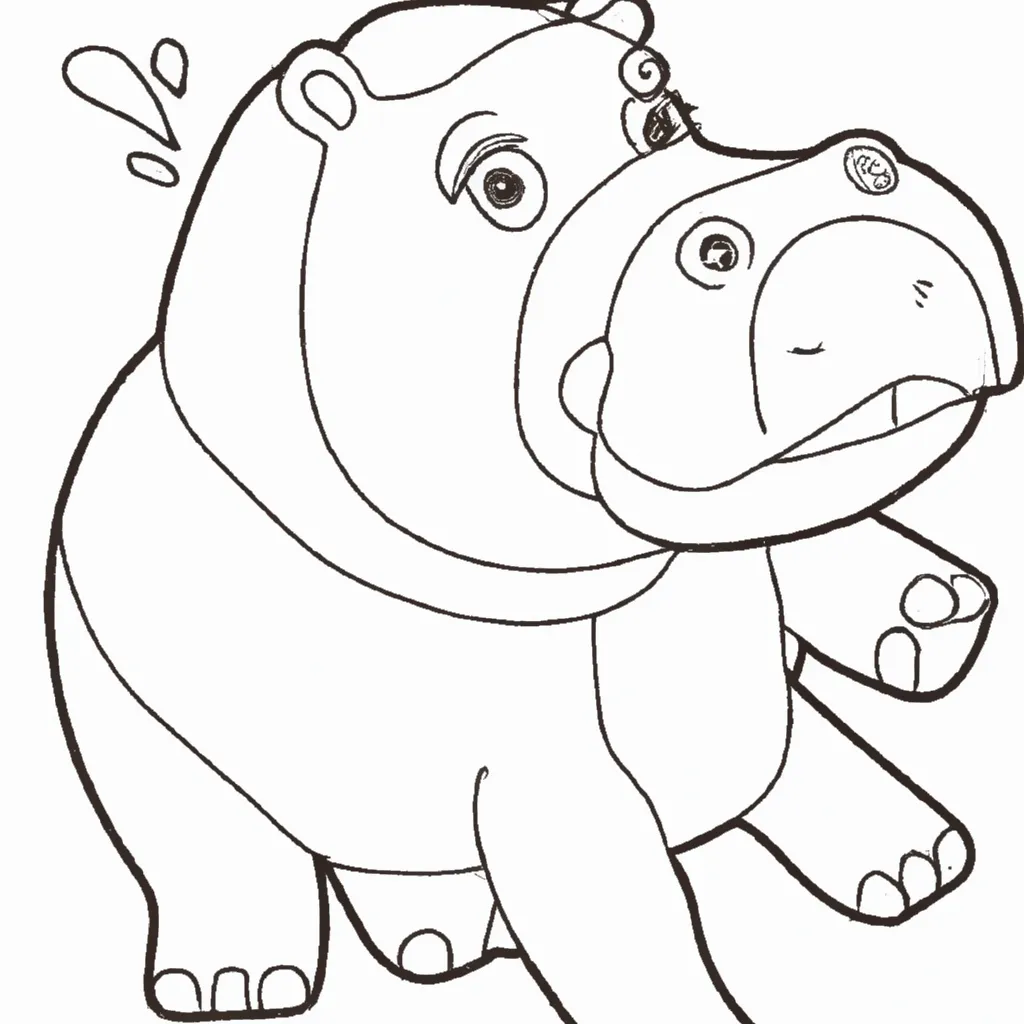 Desenho para criancas de desenhos hipopotamo
