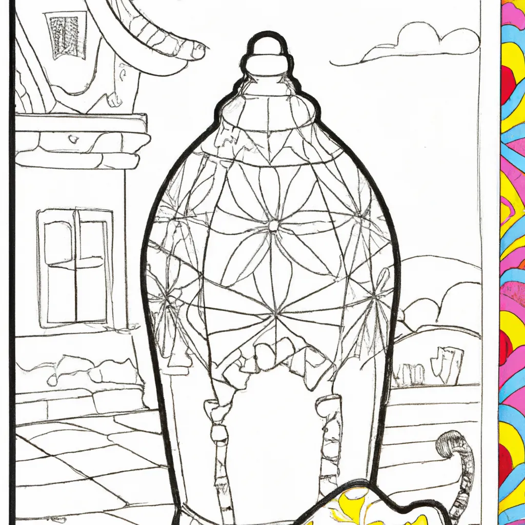 Colore sua Lampada e Desenhe um Mundo Mágico! Desenho para criancas de desenhos lampada 1