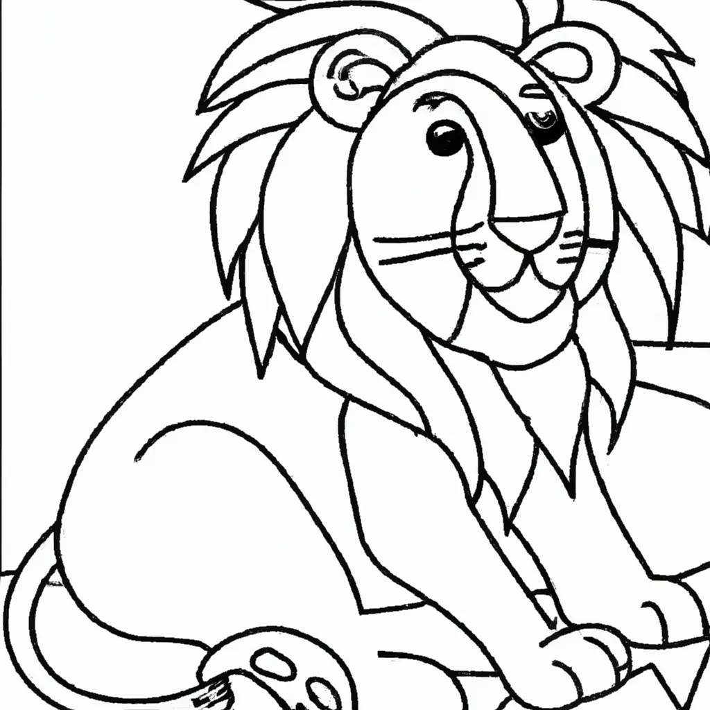 Desenho para criancas de desenhos leao