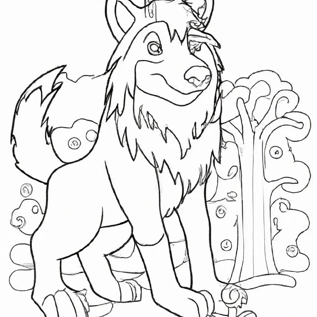 Desenho para criancas de desenhos lobo arte fantasia amor