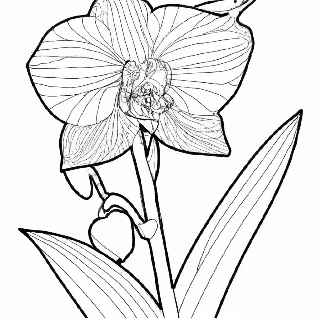 Desenho para criancas de desenhos orquidea