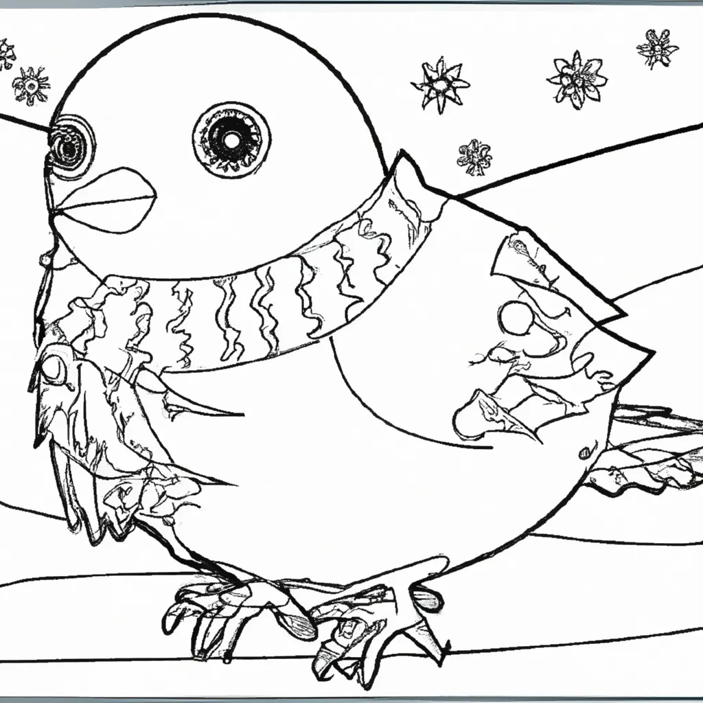 Desenho para criancas de desenhos passaro neve