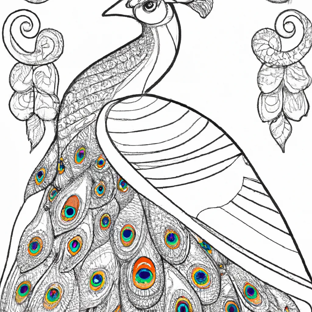 Colorindo o Pavão: Desafio Divertido para Crianças! Desenho para criancas de desenhos pavao arte bonita colorida