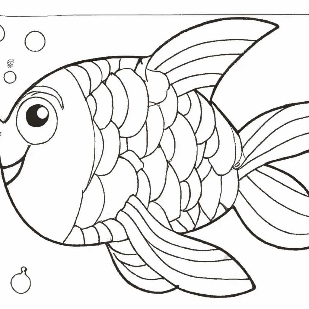 Desenho para criancas de desenhos peixe lua