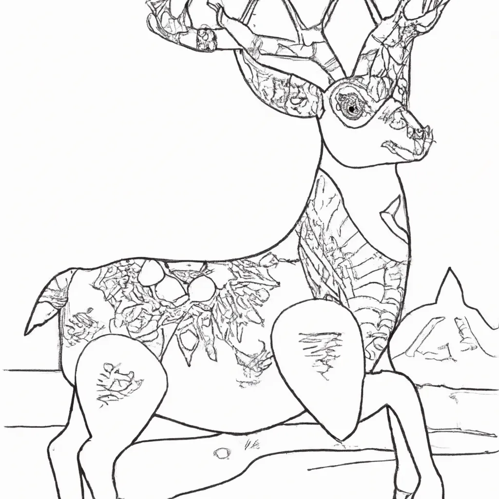 Desenho para criancas de desenhos veado arte natureza