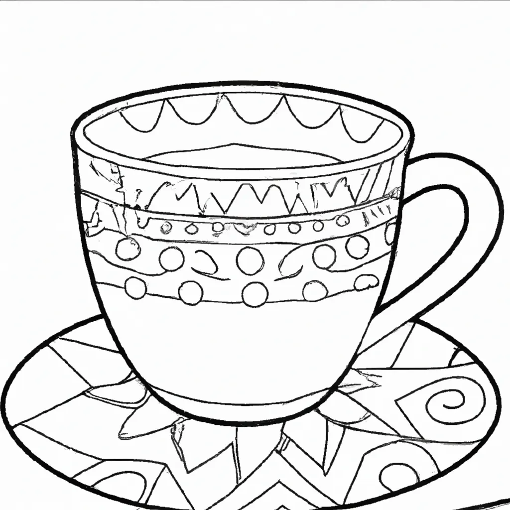 Desenho para criancas de desenhos xicara criativos