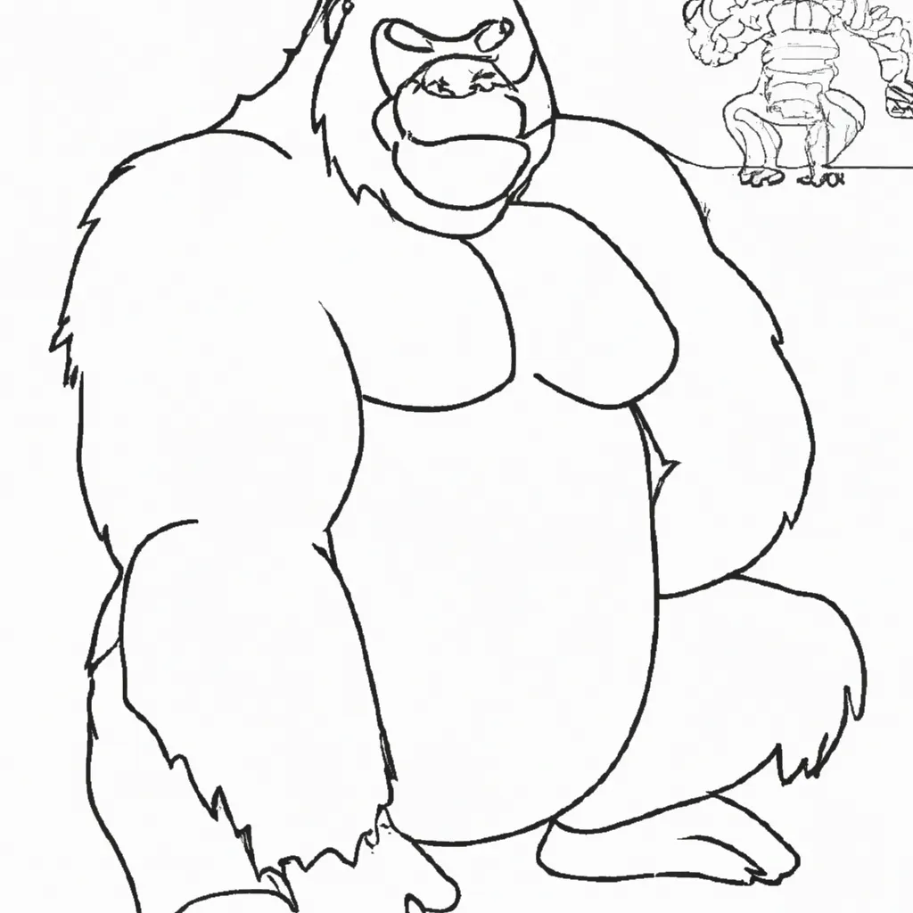 Desenho para criancas de gorila desenhos arte animais ilustrar