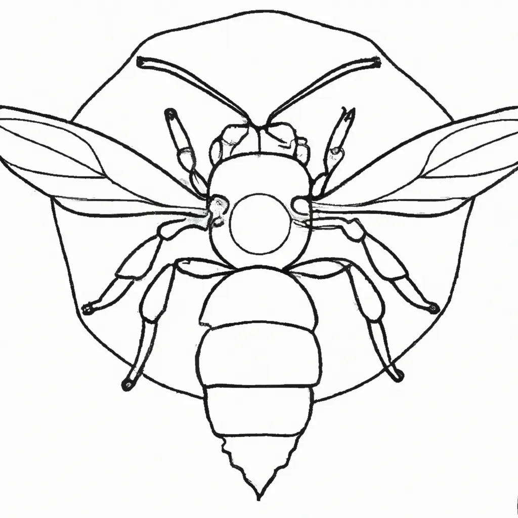 Desenho para pintar desenho abelha melifera