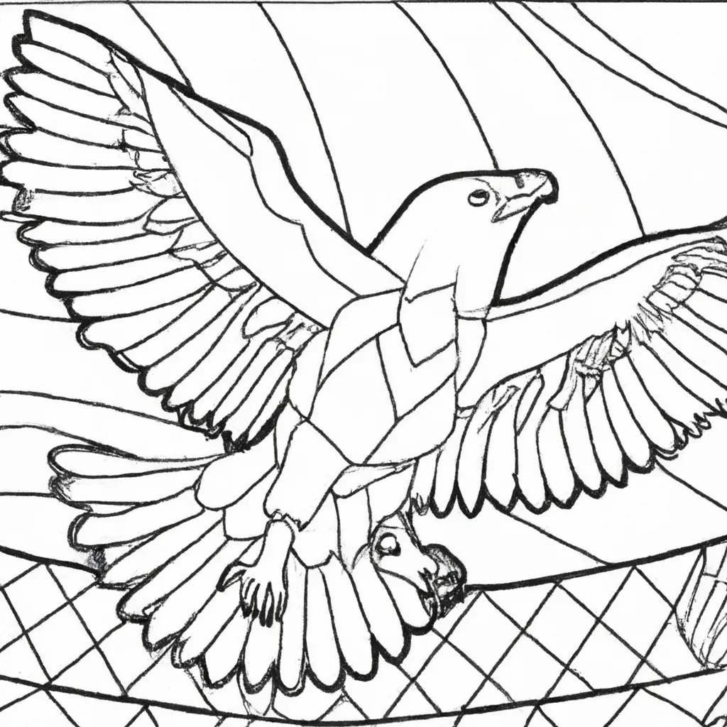 Desenho para pintar desenho aguia mar ilustracao aquatica