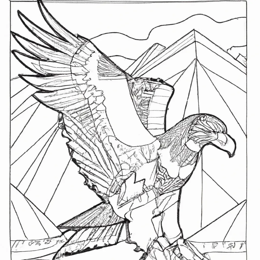 Colorindo um Águia-Real: Desafio de Desenho para Crianças! Desenho para pintar desenho aguia real