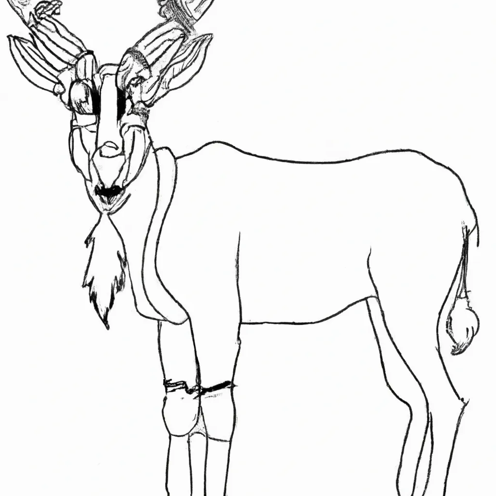 Desenho para pintar desenho antilope