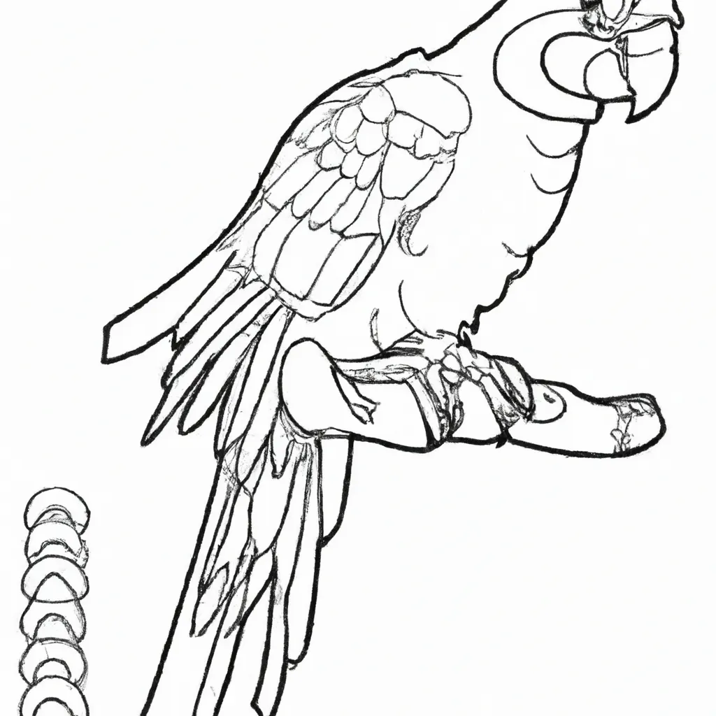 Desenho para pintar desenho arara colorida 1