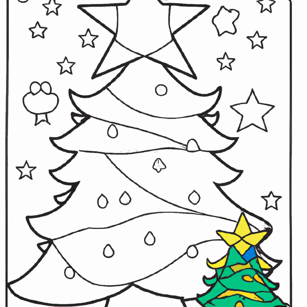 Desenho para pintar desenho arvore natal natalino divertido