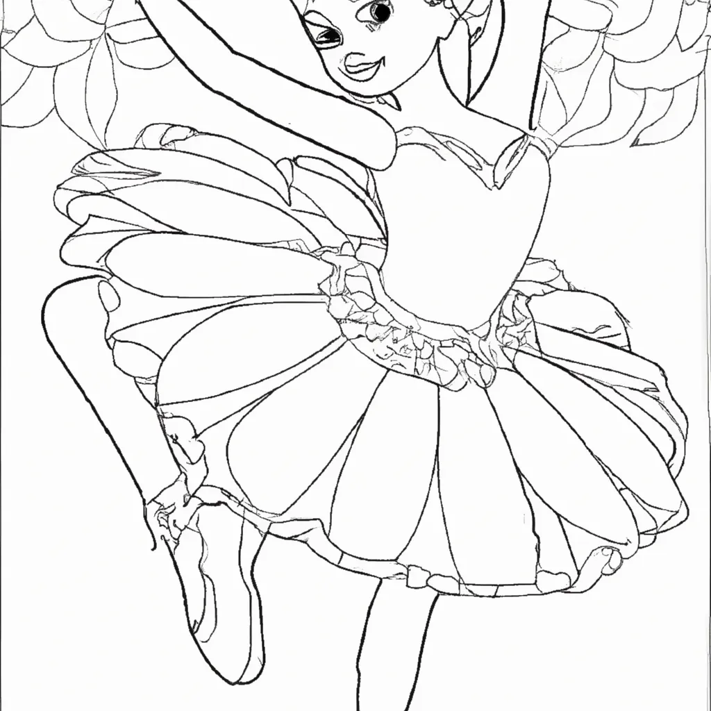 Desenho para pintar desenho bailarina