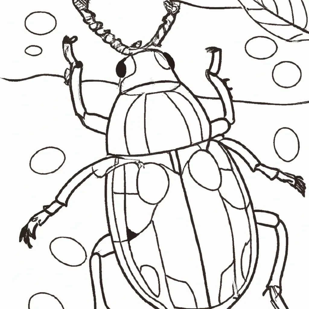 Desenho para pintar desenho besouro agua