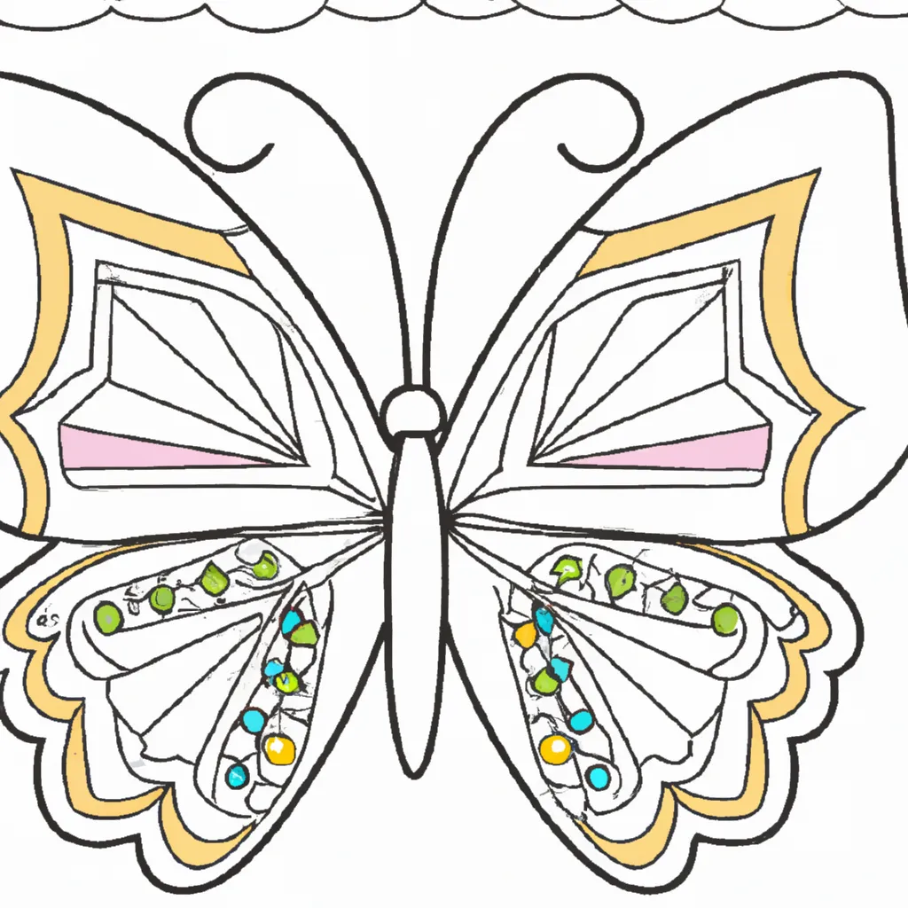 Desenho para pintar desenho borboleta ouro