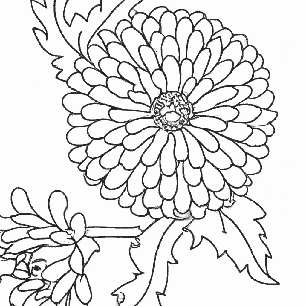 Desenho para pintar desenho calendula