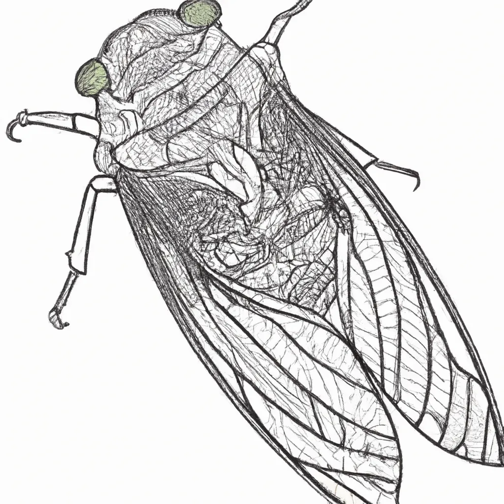 Desenho para pintar desenho cigarra infantil