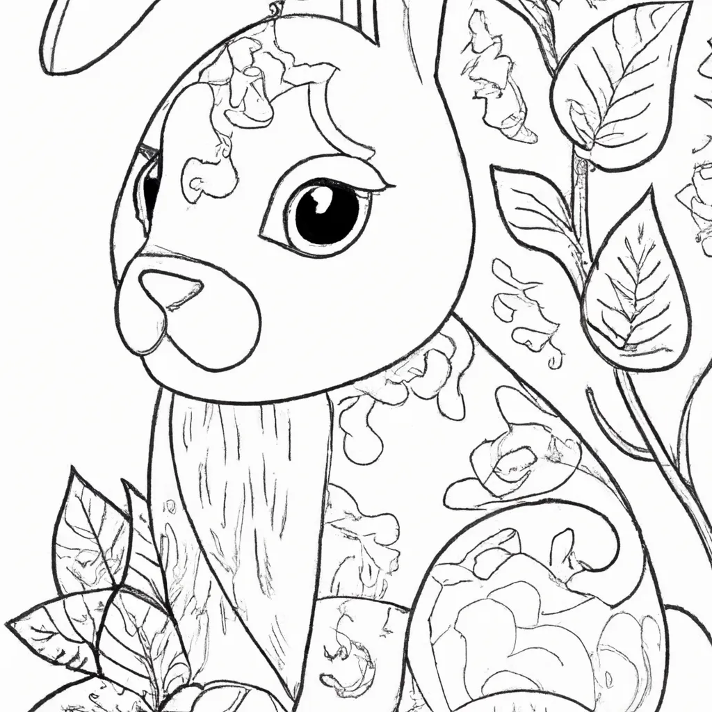 Desenho para pintar desenho coelho india