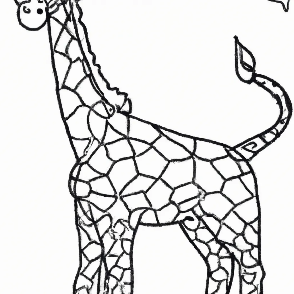 Desenho para pintar desenho girafa 1