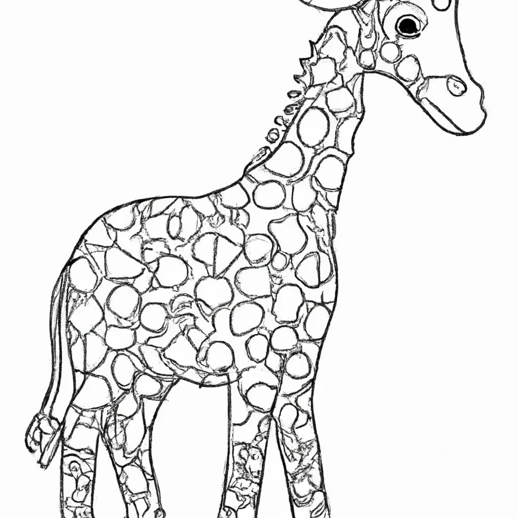 Desenho para pintar desenho girafa