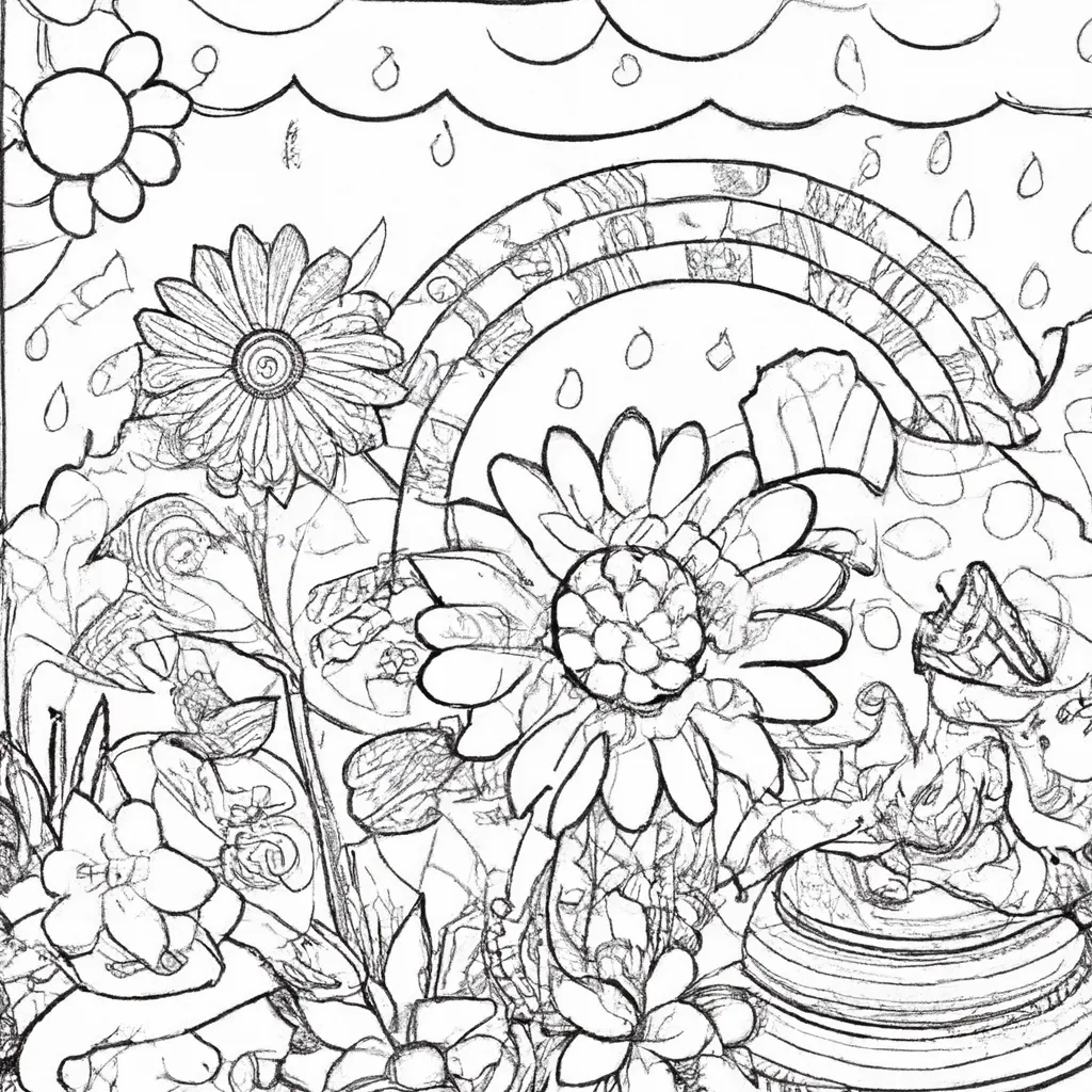 Desenho para pintar desenho jardim ideias criativas decorar