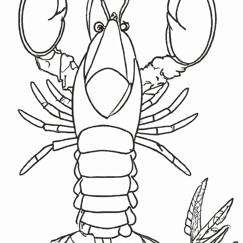 Desenho para pintar desenho lagosta