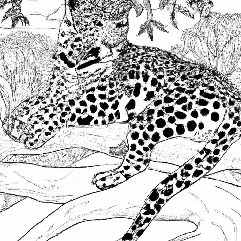 Surpreendente! Desenho de Leopardo para Colorir em Casa! Desenho para pintar desenho leopardo