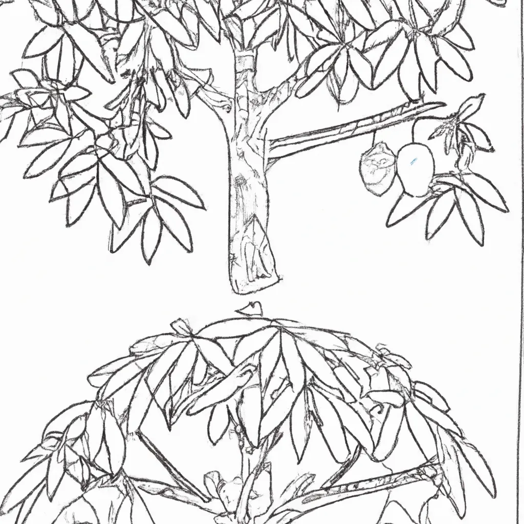 Desenho para pintar desenho manga arvore