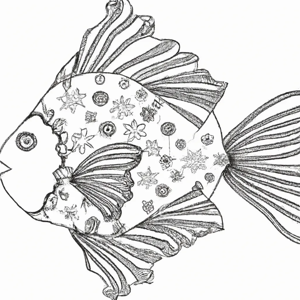 Desenho para pintar desenho peixe anjo