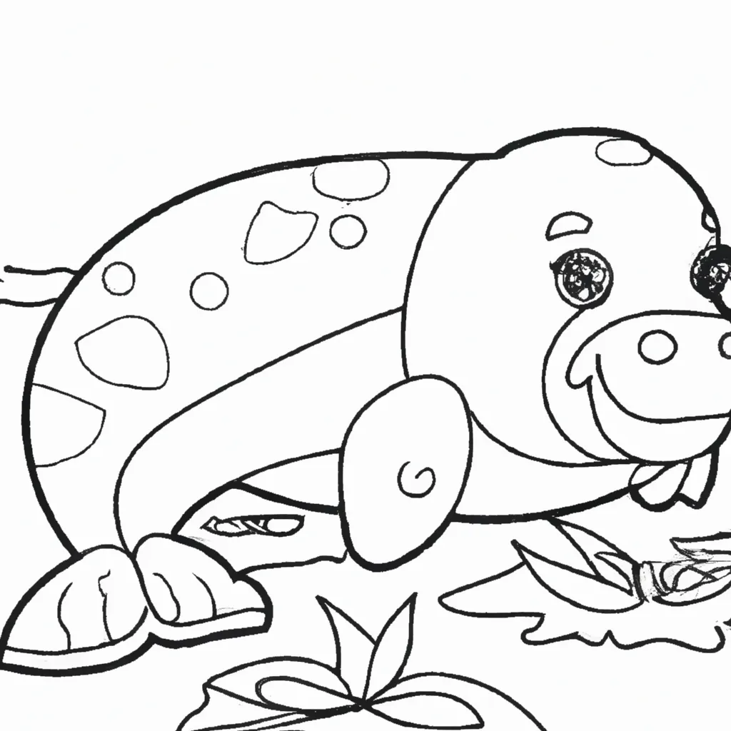 Desenho para pintar desenho peixe boi