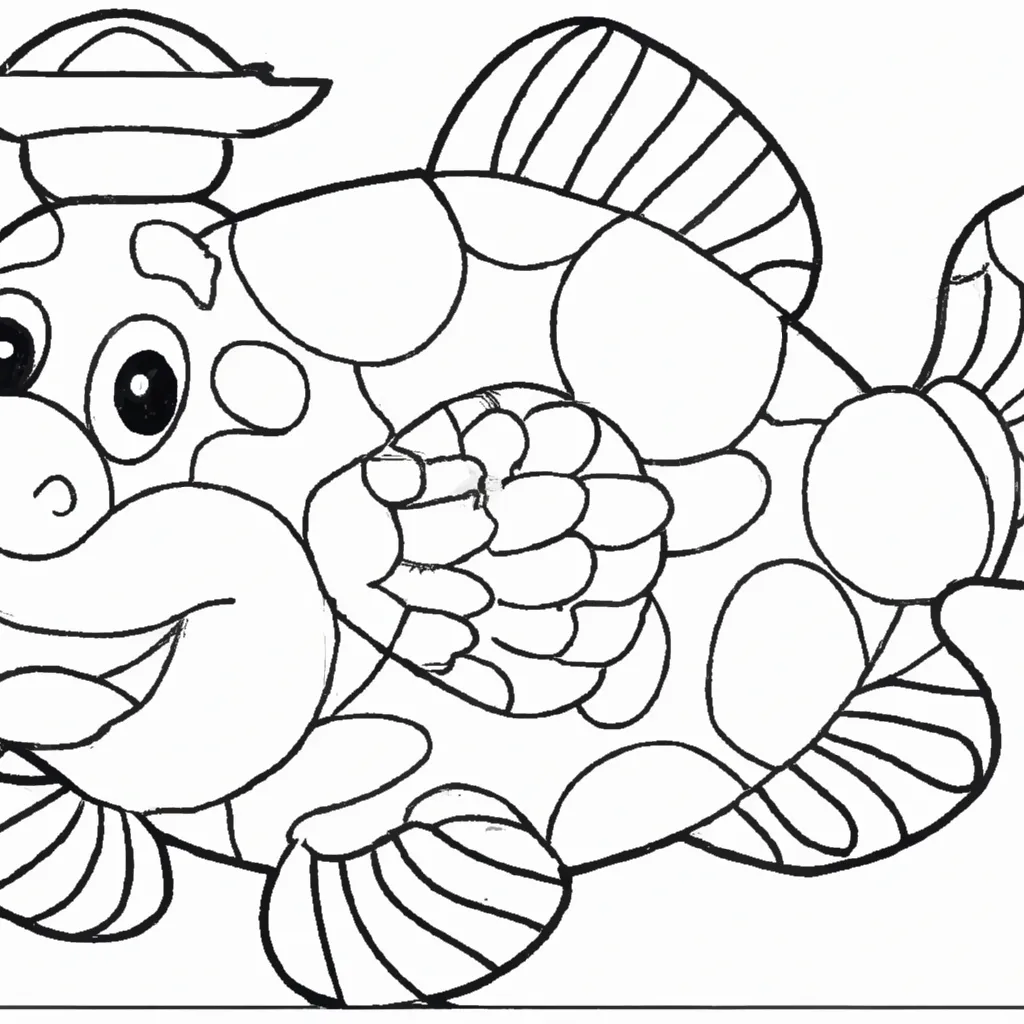 Desenho para pintar desenho peixe palhaco
