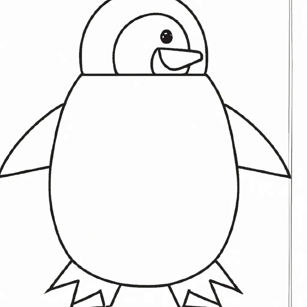 Desenho para pintar desenho pinguim