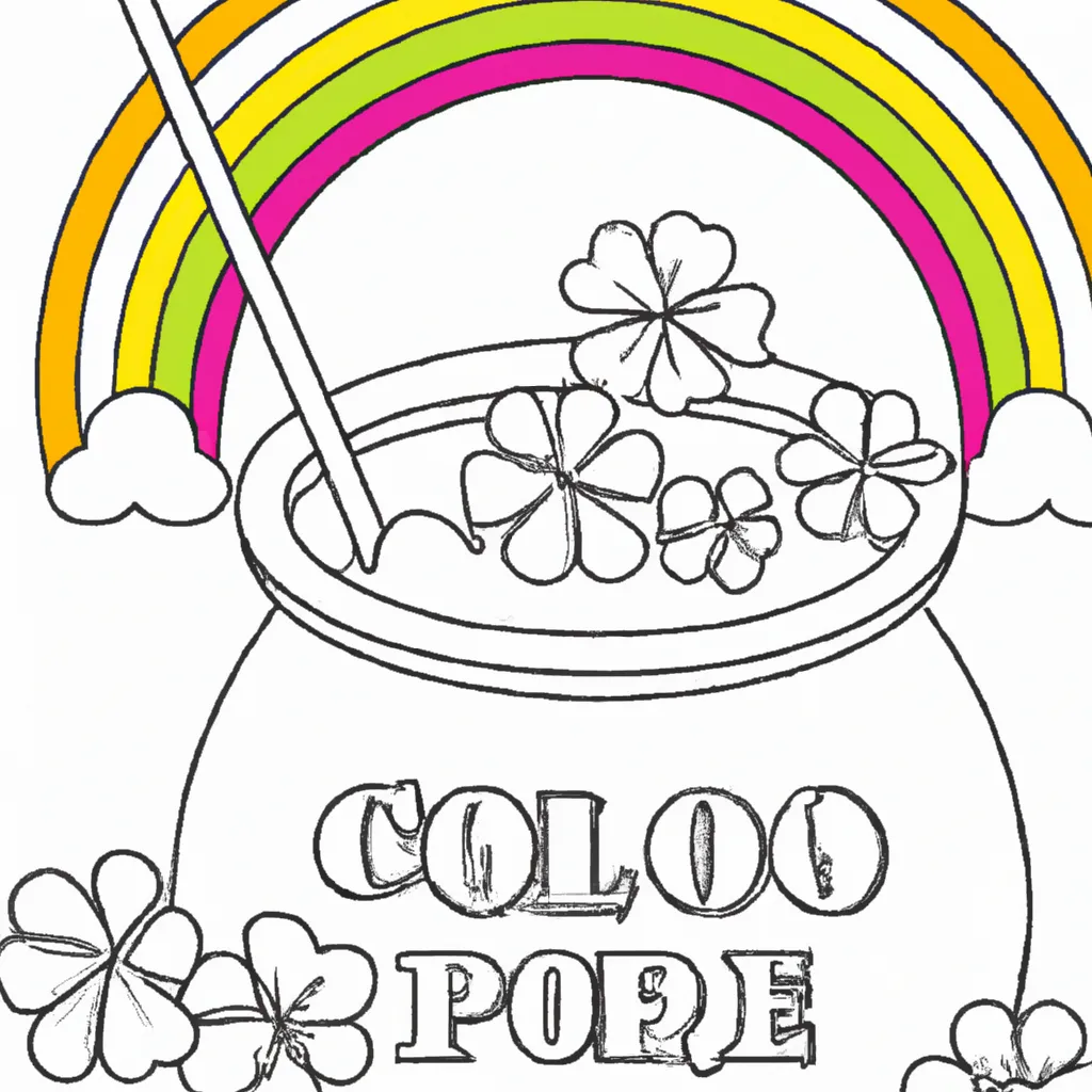 Desenho para pintar desenho pote ouro