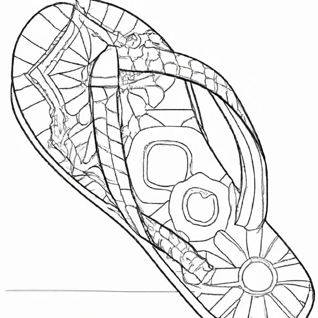 Desenho para pintar desenho sandalia artesanal