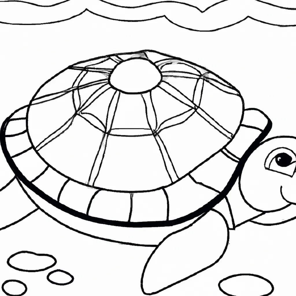 Desenho para pintar desenho tartaruga agua doce