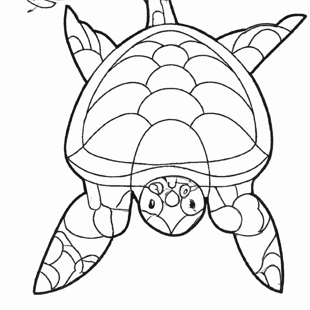 Desenho para pintar desenho tartaruga salgada