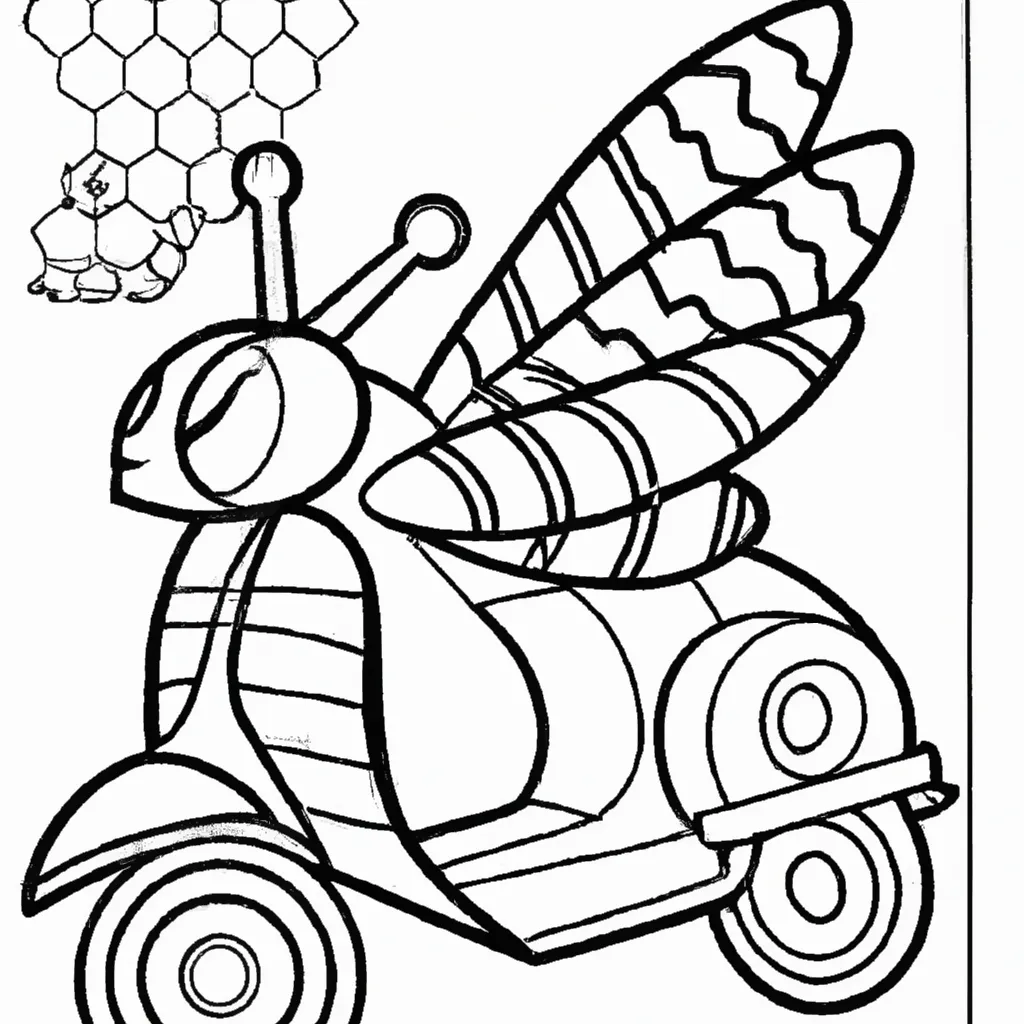Desenho para pintar desenho vespinha cartoon animacao divertido
