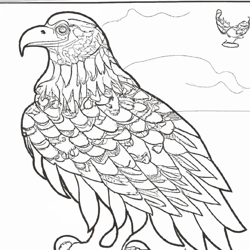 Desenho para pintar desenhos aguia