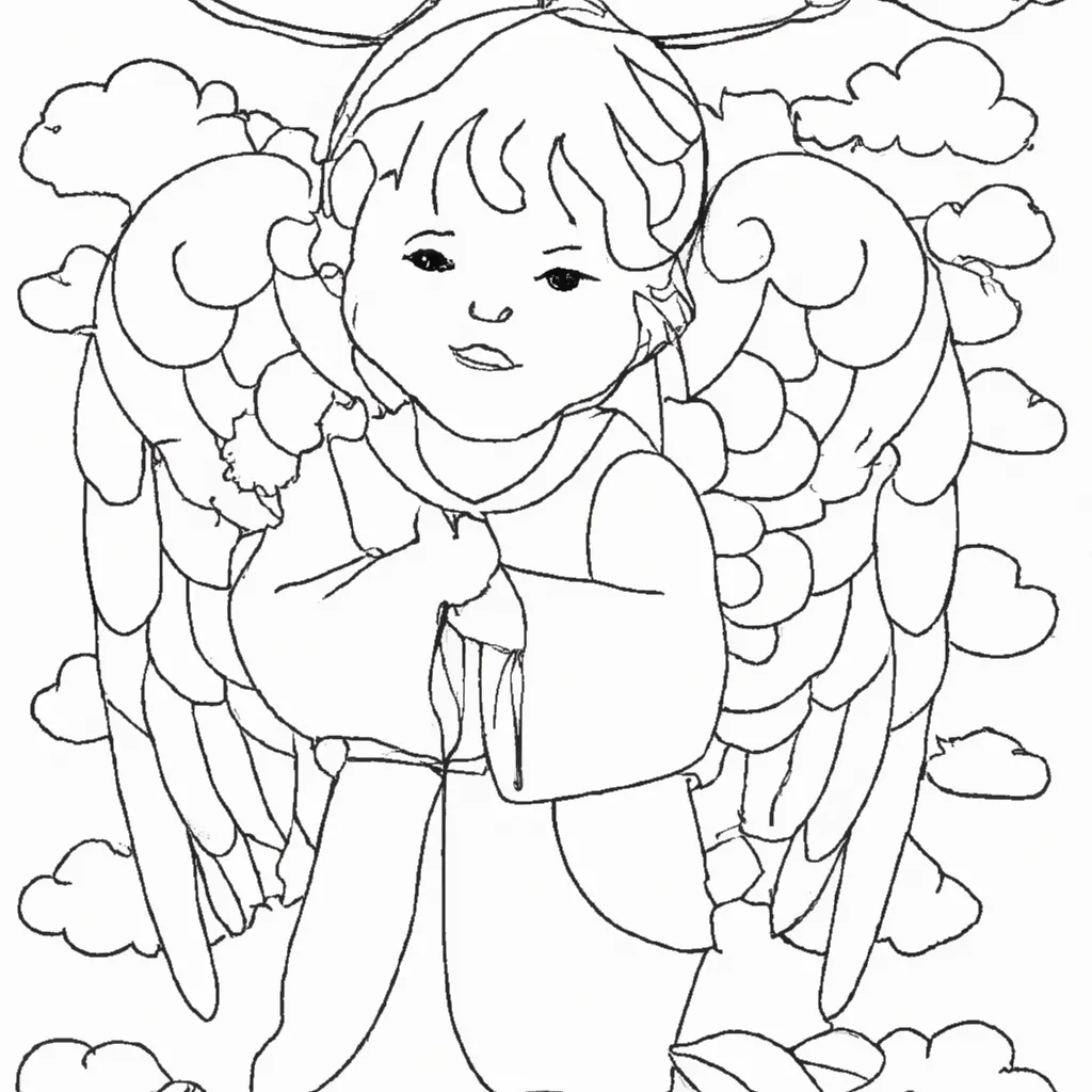 Desenho para pintar desenhos anjo