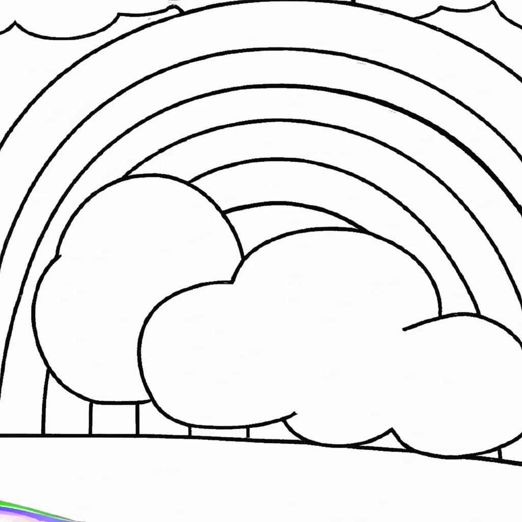 Desenho para pintar desenhos arco iris 1