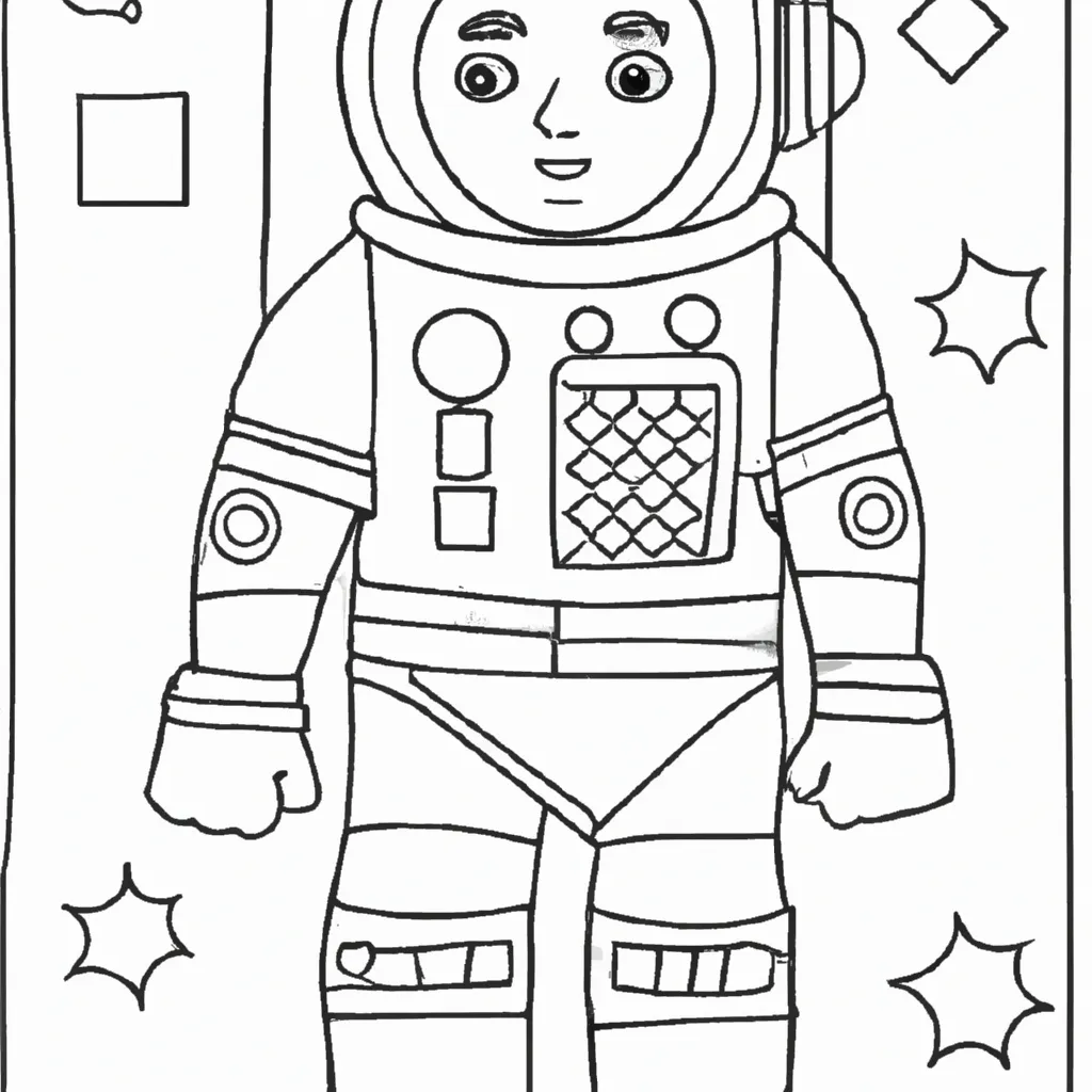 Desenho para pintar desenhos astronauta