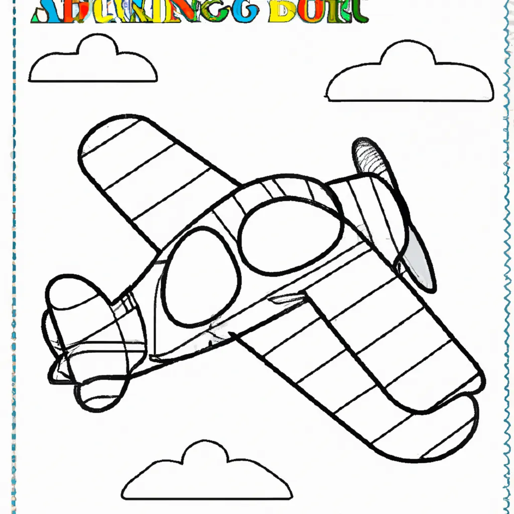 Desenho para pintar desenhos aviao 1