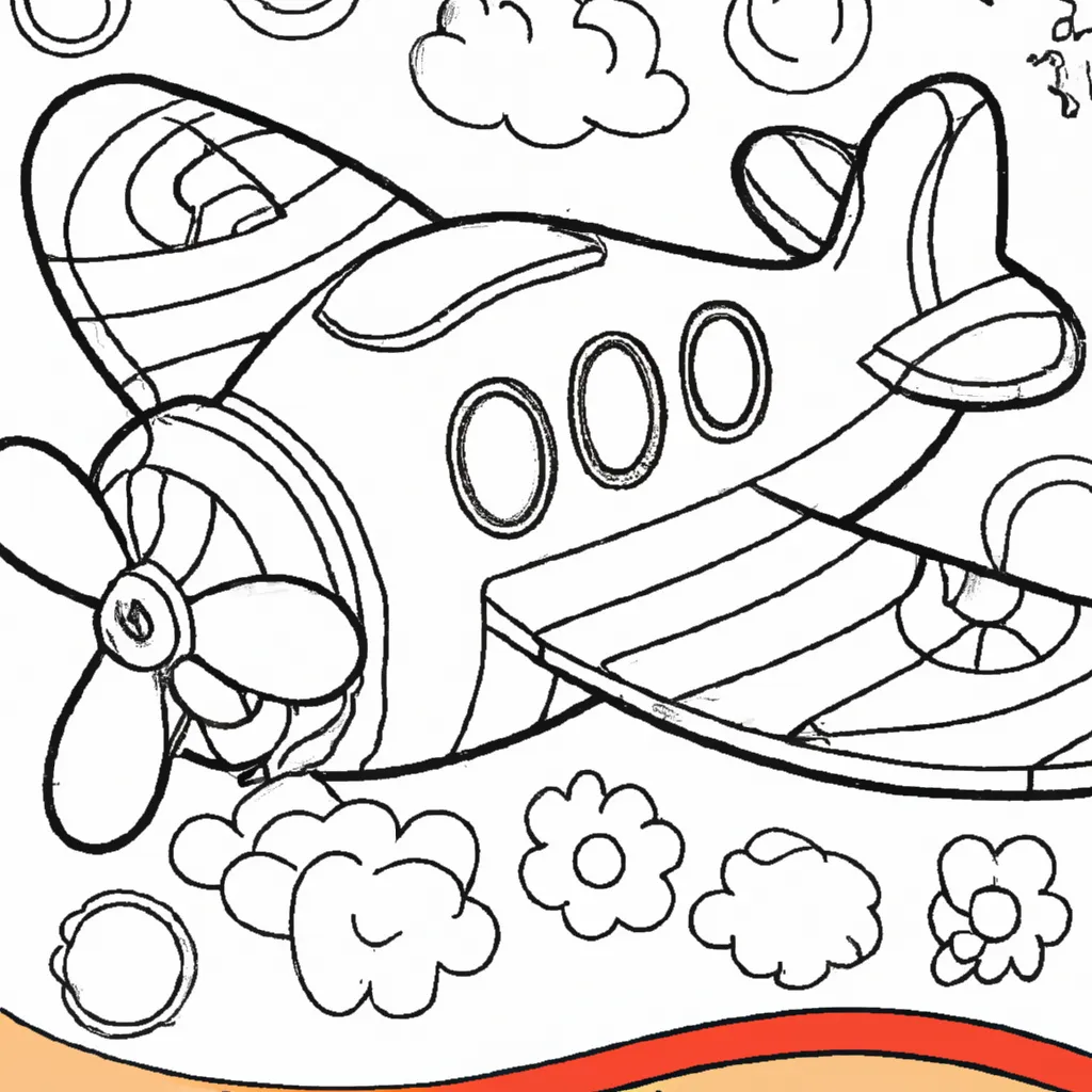 Desenho para pintar desenhos aviao