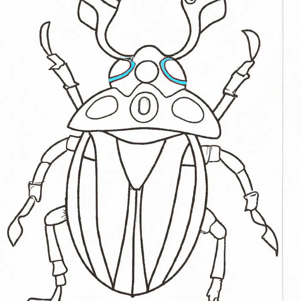 Desenho para pintar desenhos besouro arte grafica
