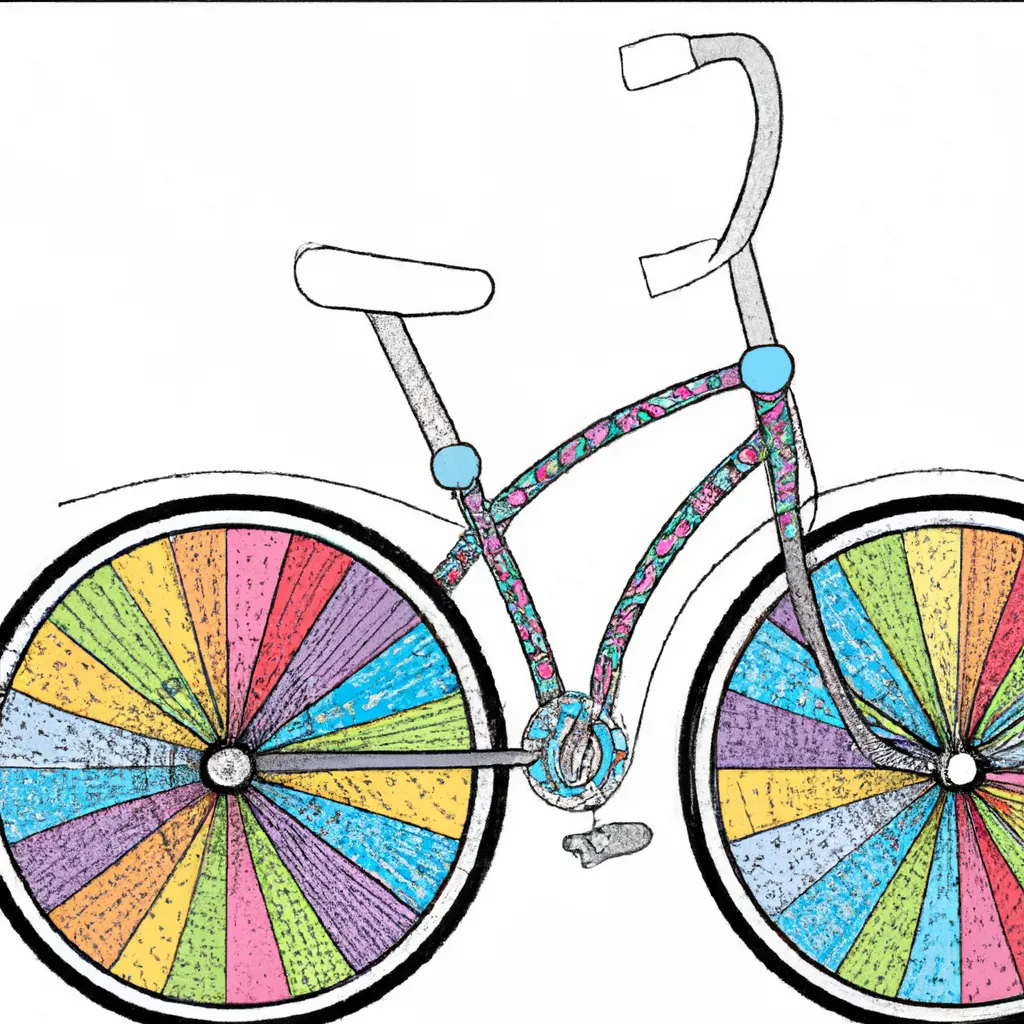 Desenho para pintar desenhos bicicleta 1