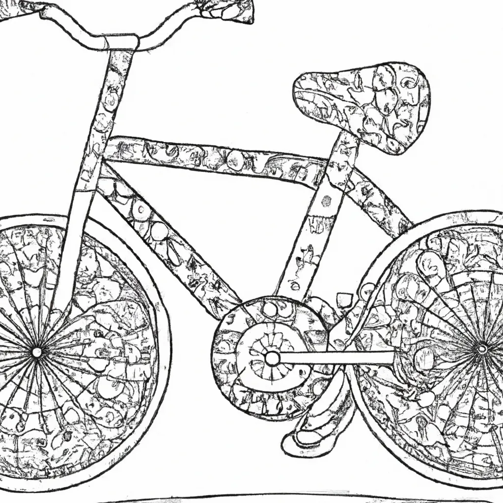 Desenho para pintar desenhos bicicleta