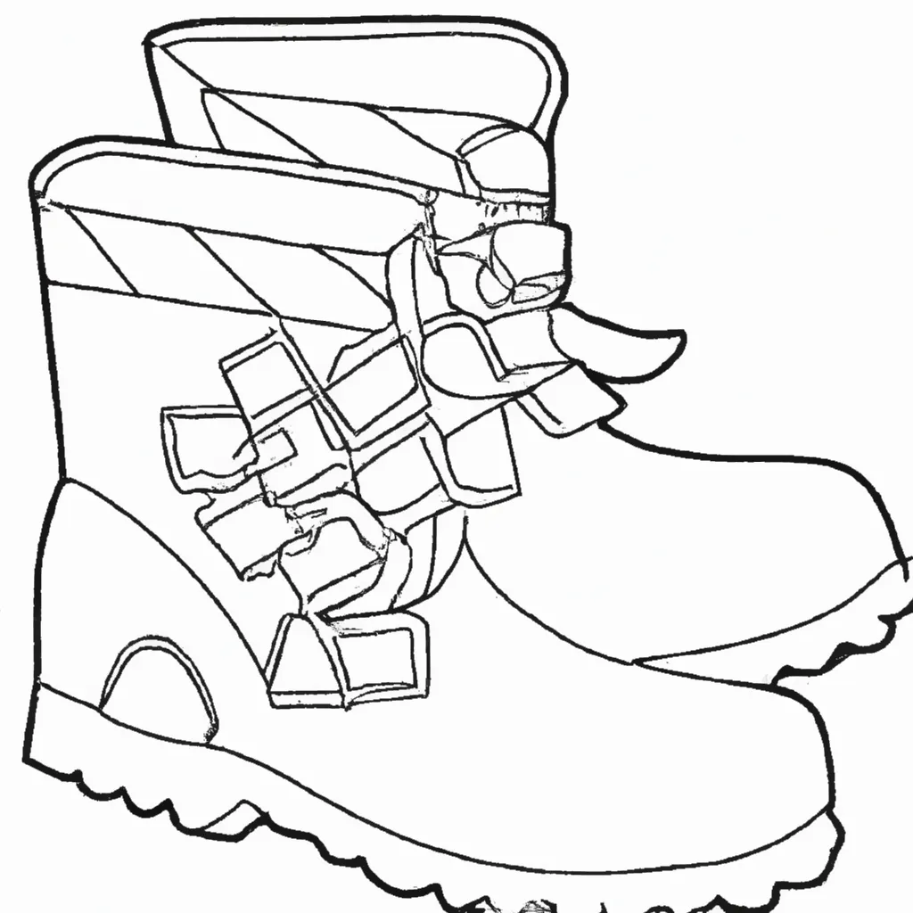 Desenho para pintar desenhos botas coloridas